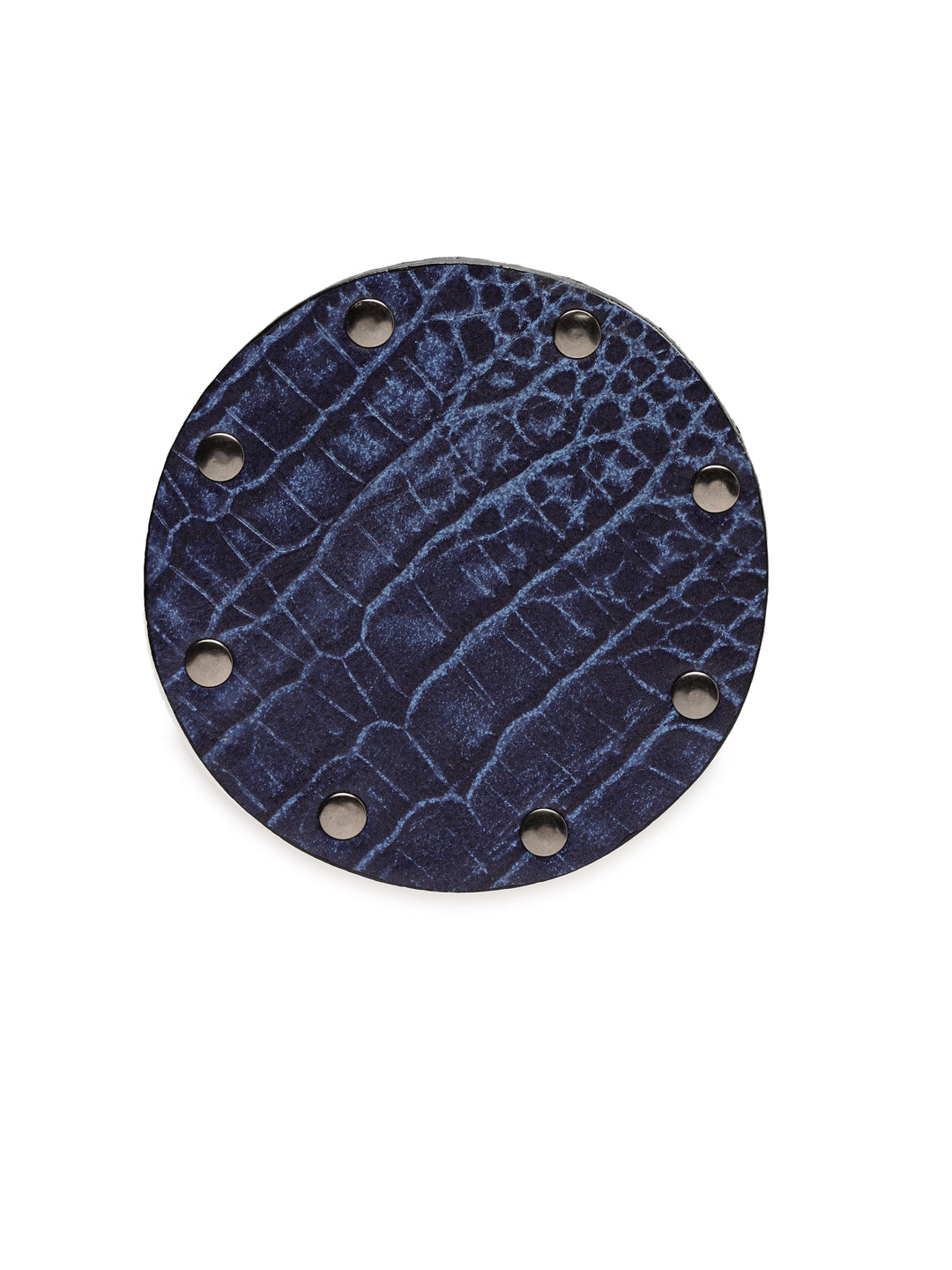 IMUR Round Leather Coasters Set Of 6 (Premium Stand For Tea Cups, Coffee Mugs and Glasses) - Multiple Colors
