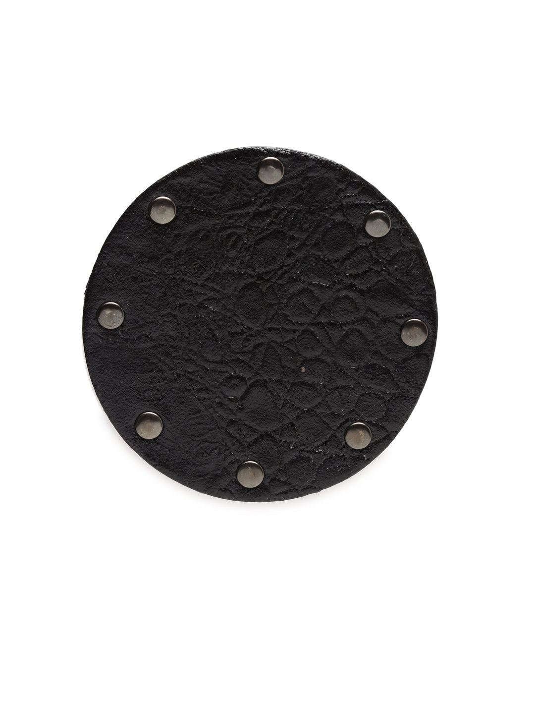 IMUR Round Leather Coasters Set Of 6 (Premium Stand For Tea Cups, Coffee Mugs and Glasses) - Multiple Colors