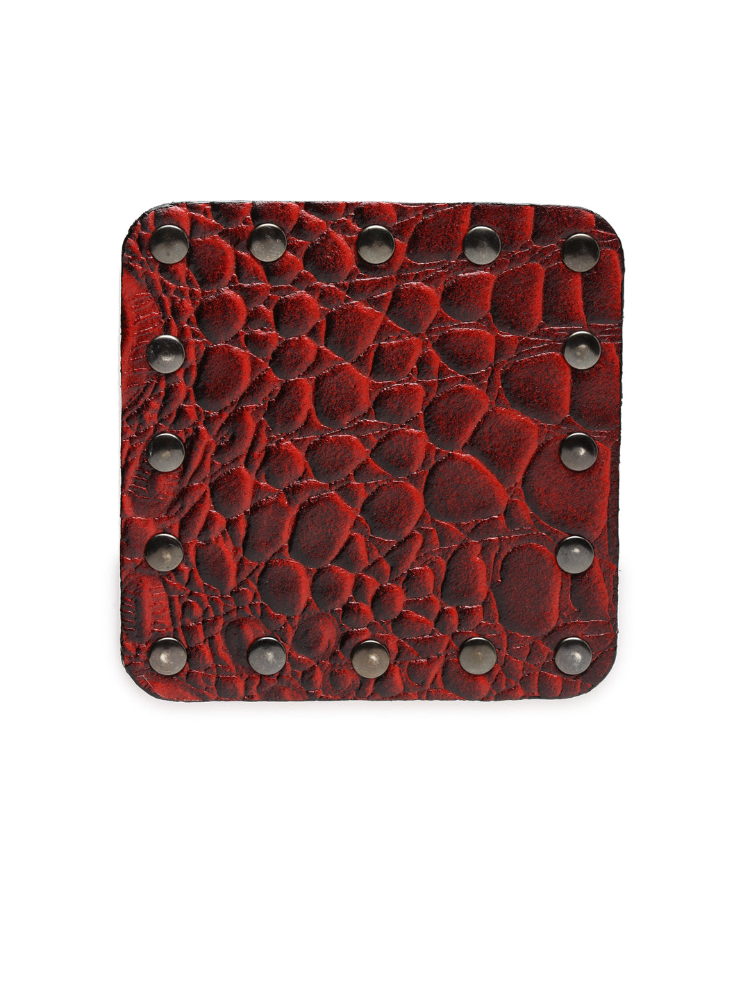 IMUR Square Leather Coasters Set Of 6 (Premium Stand For Tea Cups, Coffee Mugs and Glasses) - Multiple Colors