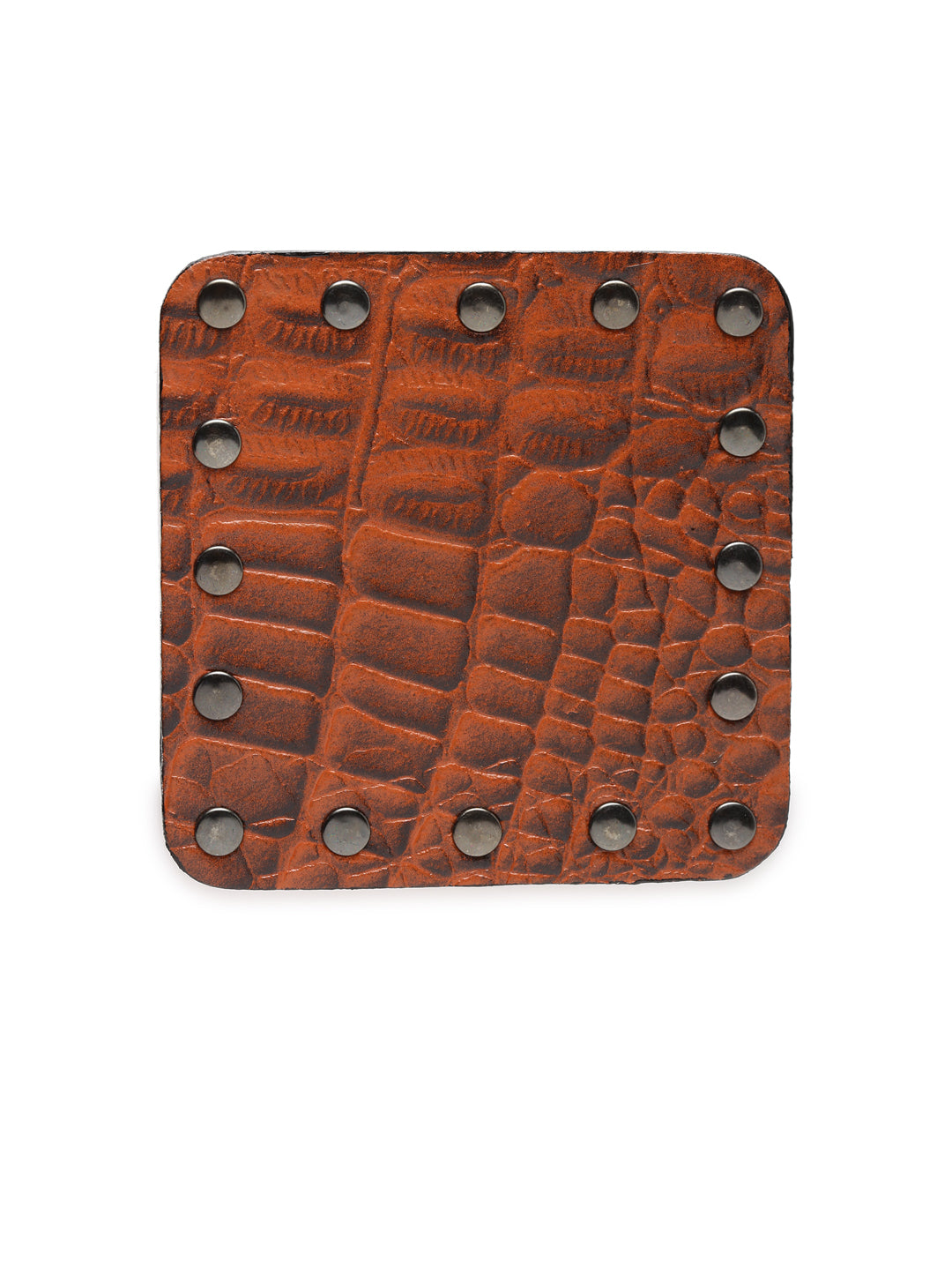 IMUR Square Leather Coasters Set Of 6 (Premium Stand For Tea Cups, Coffee Mugs and Glasses) - Multiple Colors