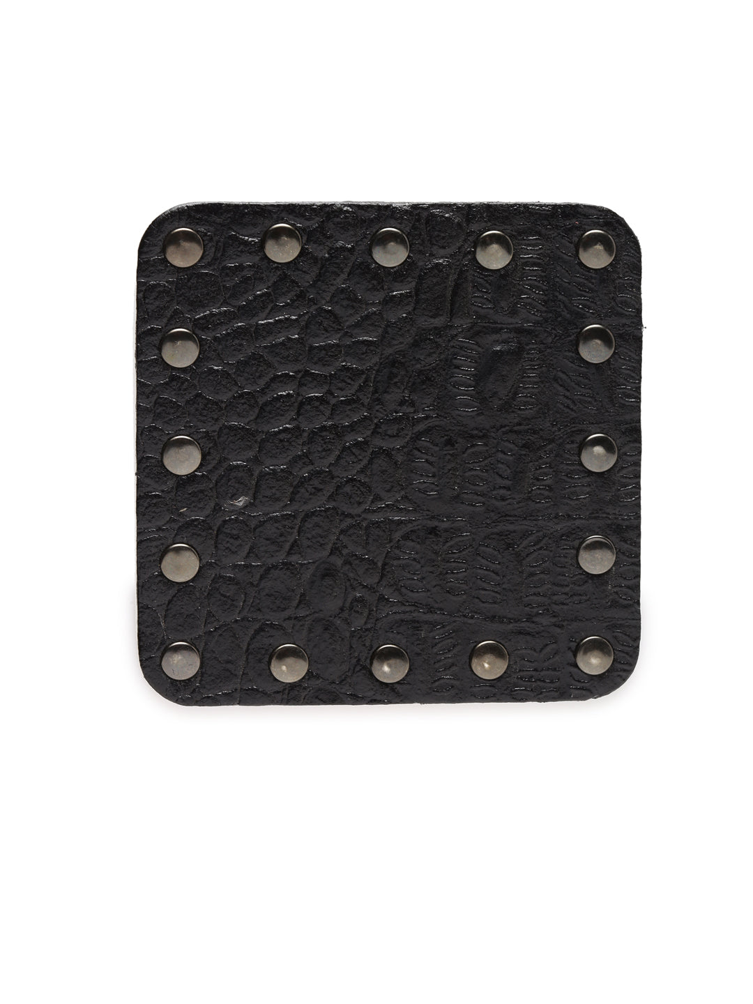 Genuine Leather Square Coasters - Set of 6 - Printed - Square